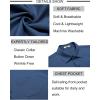 imageCOOFANDY Mens Short Sleeve Button Up Shirts Untucked Casual Button Down Shirts Business Formal Shirt Deep Blue