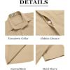 imageCOOFANDY Mens Short Sleeve Casual Button Down Shirts Summer Untucked Beach Shirts with Pocket Light Brown