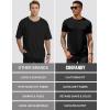 imageCOOFANDY Mens Short Sleeve TShirts Crew Neck Casual Summer T Shirts 13 Pack Basic Tee ShirtC Black 3 Pack
