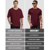 imageCOOFANDY Mens Short Sleeve TShirts Crew Neck Casual Summer T Shirts 13 Pack Basic Tee ShirtC BlackDark GreyWine Red 3 Pack
