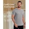 imageCOOFANDY Mens Short Sleeve TShirts Crew Neck Casual Summer T Shirts 13 Pack Basic Tee ShirtC BlackLight GreyArmy Green 3 Pack