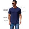imageCOOFANDY Mens Short Sleeve TShirts Crew Neck Casual Summer T Shirts 13 Pack Basic Tee ShirtC BlackNavy BlueDark Grey 3 Pack