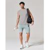imageCOOFANDY Mens Sleeveless Shirts Cotton Workout Tank Tops Cut Off Shirts Gym Muscle Loose Fit TeeLight Grey