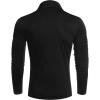 imageCOOFANDY Mens Slim Fit Turtleneck Cotton T Shirts Casual Long Sleeve Lightweight Pullover Sweater Basic Tops01black
