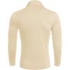 imageCOOFANDY Mens Slim Fit Turtleneck Cotton T Shirts Casual Long Sleeve Lightweight Pullover Sweater Basic TopsBeige