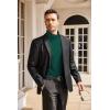 imageCOOFANDY Mens Slim Fit Turtleneck Cotton T Shirts Casual Long Sleeve Lightweight Pullover Sweater Basic TopsDark Green