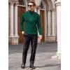 imageCOOFANDY Mens Slim Fit Turtleneck Cotton T Shirts Casual Long Sleeve Lightweight Pullover Sweater Basic TopsDark Green