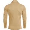 imageCOOFANDY Mens Slim Fit Turtleneck Cotton T Shirts Casual Long Sleeve Lightweight Pullover Sweater Basic TopsKhaki