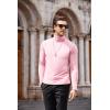 imageCOOFANDY Mens Slim Fit Turtleneck Cotton T Shirts Casual Long Sleeve Lightweight Pullover Sweater Basic TopsLight Pink