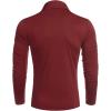 imageCOOFANDY Mens Slim Fit Turtleneck Cotton T Shirts Casual Long Sleeve Lightweight Pullover Sweater Basic TopsWine Red