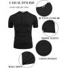 imageCOOFANDY Mens Soft Henley Short Sleeve T Shirts Casual Basic Shirt with Pocket 3 Button Tees Summer TopsBlack