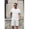 imageCOOFANDY Mens Soft Henley Short Sleeve T Shirts Casual Basic Shirt with Pocket 3 Button Tees Summer TopsWhite