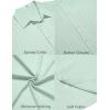 imageCOOFANDY Mens Summer Beach Vacation Shirt Casual Short Sleeve Button Down Shirt Mens Cruise Attire Ice Green