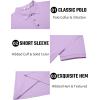 imageCOOFANDY Mens Textured Polo Shirts Short Sleeve Slim Fit Casual Button Polo TShirt Summer Collared Golf ShirtPurple