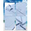 imageCOOFANDY Shirts for Men Short Sleeve Button Down Shirt Casual Summer Beach ShirtsClean Blue