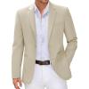 imageCOOFANDY Men Casual Blazer Sport Coats Slim Fit Lightweight Business Two Button Suit JacketsLight Khaki