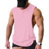 imageCOOFANDY Men Workout Tank Top 2 Pack Gym Bodybuilding Sleeveless Muscle T ShirtsPink1pcs