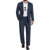 imageCOOFANDY Mens 2 Piece Suits Classic Fit Suit Set 2 Button Blazer Jacket and Dress Pants for Wedding Business PromAnavy Blue