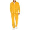 imageCOOFANDY Mens 2 Piece Velour Tracksuit Full Zip Jackets Pants Velvet Jogging Suits Sweatsuit SetYellow