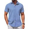 imageCOOFANDY Mens Button Down Shirt Short Sleeve Casual Shirt for Men Summer Business Casual Dress ShirtGw511