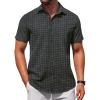 imageCOOFANDY Mens Button Down Shirt Short Sleeve Casual Shirt for Men Summer Business Casual Dress ShirtGw524