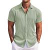 imageCOOFANDY Mens Casual Shirts Short Sleeve Button Down Shirt for Men Wedding Beach Fashion Shirt