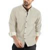 imageCOOFANDY Mens Corduroy Shirt Casual Long Sleeve Button Down Lightweight Jacket Fall Textured Shacket