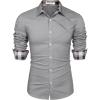 imageCOOFANDY Mens Rose Shiny Shirt Luxury Flowered Printed Button Down ShirtGrey