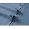 imageCOOFANDY Big amp Tall Shirts for Men Short Sleeve Button Down Casual Dress ShirtsGrey Blue