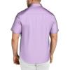 imageCOOFANDY Big amp Tall Shirts for Men Short Sleeve Button Down Casual Dress ShirtsLilac