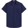 imageCOOFANDY Big amp Tall Shirts for Men Short Sleeve Button Down Casual Dress ShirtsNavy  Anchor Pattern