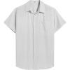 imageCOOFANDY Big amp Tall Shirts for Men Short Sleeve Button Down Casual Dress ShirtsWhite  Cross Pattern