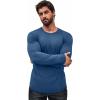imageCOOFANDY Men 2 Pack Muscle Fitted T Shirt Gym Workout Athletic Long Sleeves TeeDenim Blue