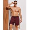 imageCOOFANDY Men Swim Trunk with Compression Liner 2 in 1 Swimwear Bathing Suit Quick Dry Board ShortDark Red