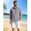 imageCOOFANDY Mens Button Down Shirts Short Sleeve Casual Shirt Summer Beach Textured ShirtsDark Grey
