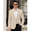 imageCOOFANDY Mens Casual Blazer Slim Fit Lightweight Sport Coats One Button Suit Jacket Dress Blazer JacketsKhaki Gray
