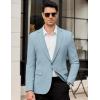 imageCOOFANDY Mens Casual Blazer Slim Fit Lightweight Sport Coats One Button Suit Jacket Dress Blazer JacketsLight Blue