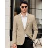 imageCOOFANDY Mens Casual Blazer Slim Fit Lightweight Sport Coats One Button Suit Jacket Dress Blazer JacketsLight Khaki