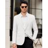 imageCOOFANDY Mens Casual Blazer Slim Fit Lightweight Sport Coats One Button Suit Jacket Dress Blazer JacketsWhite