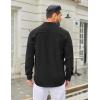 imageCOOFANDY Mens Casual Button Down Long Sleeve Untucked Denim Dress ShirtBlack