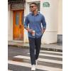 imageCOOFANDY Mens Casual Button Down Long Sleeve Untucked Denim Dress ShirtBlue