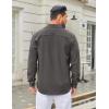 imageCOOFANDY Mens Casual Button Down Long Sleeve Untucked Denim Dress ShirtDark Grey