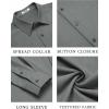 imageCOOFANDY Mens Casual Button Down Long Sleeve Untucked Denim Dress ShirtGrey