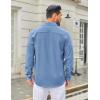 imageCOOFANDY Mens Casual Button Down Long Sleeve Untucked Denim Dress ShirtLight Blue