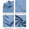 imageCOOFANDY Mens Casual Button Down Long Sleeve Untucked Denim Dress ShirtLight Blue