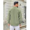 imageCOOFANDY Mens Casual Button Down Long Sleeve Untucked Denim Dress ShirtLight Green