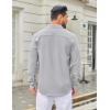 imageCOOFANDY Mens Casual Button Down Long Sleeve Untucked Denim Dress ShirtLight Grey