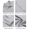 imageCOOFANDY Mens Casual Button Down Long Sleeve Untucked Denim Dress ShirtLight Grey