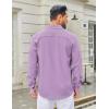 imageCOOFANDY Mens Casual Button Down Long Sleeve Untucked Denim Dress ShirtLight Purple