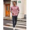 imageCOOFANDY Mens Casual Button Down Long Sleeve Untucked Denim Dress ShirtPurple Red